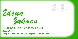 edina zakocs business card